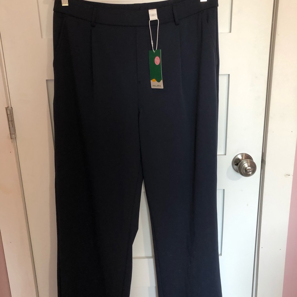 Women's Blue Wide-Leg Pants